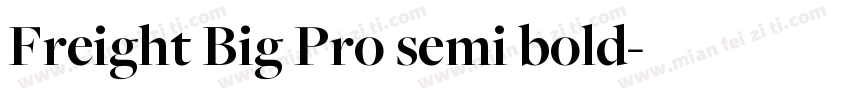 Freight Big Pro semi bold字体转换